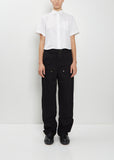 Washed Cotton Canvas Duck Pants — Black