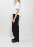Washed Cotton Canvas Duck Pants — Black