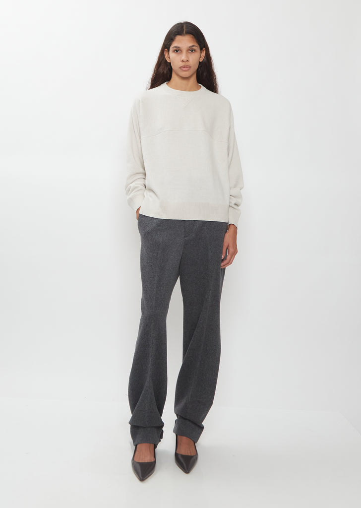 Wool Flannel Versatile Wide Pants