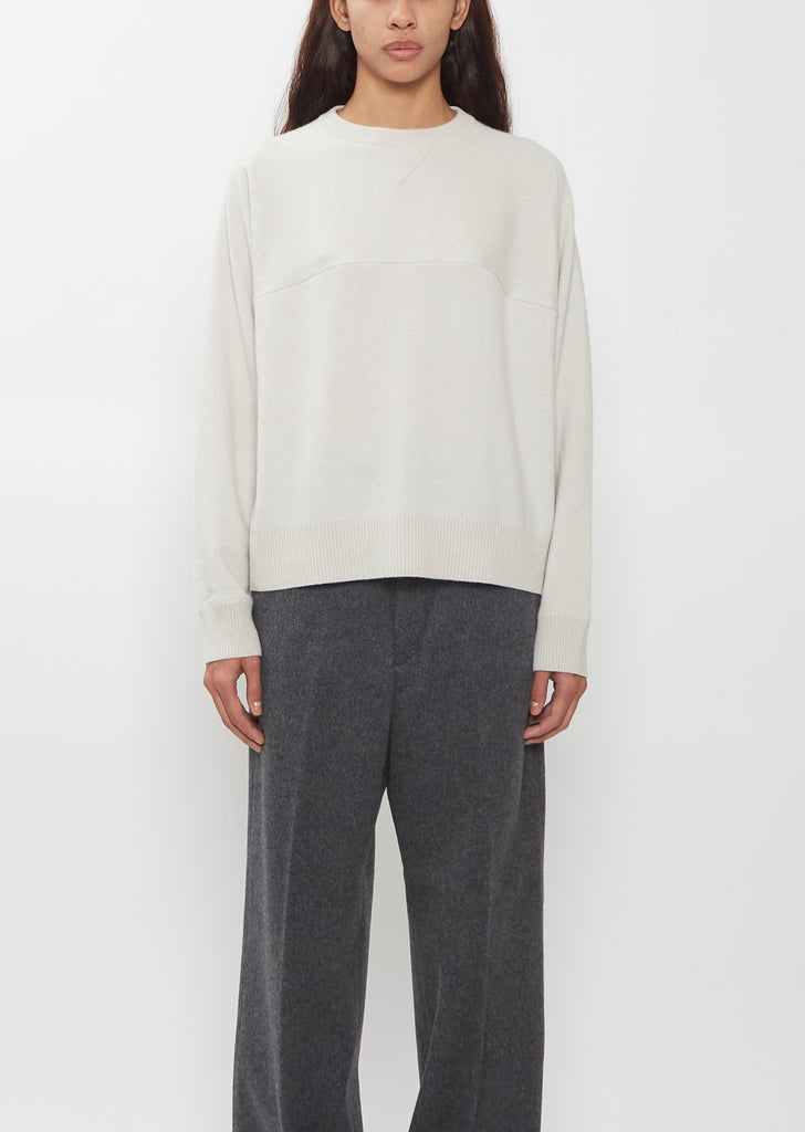 Feather Soft Cashmere Sweatshirt — Nimbus Cloud