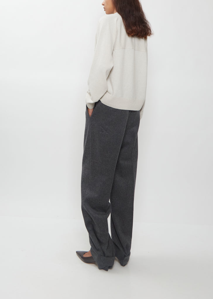 Feather Soft Cashmere Sweatshirt — Nimbus Cloud