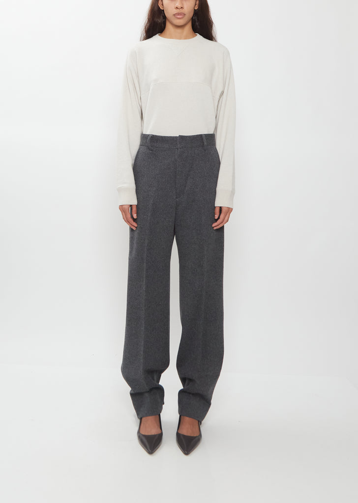 Wool Flannel Versatile Wide Pants