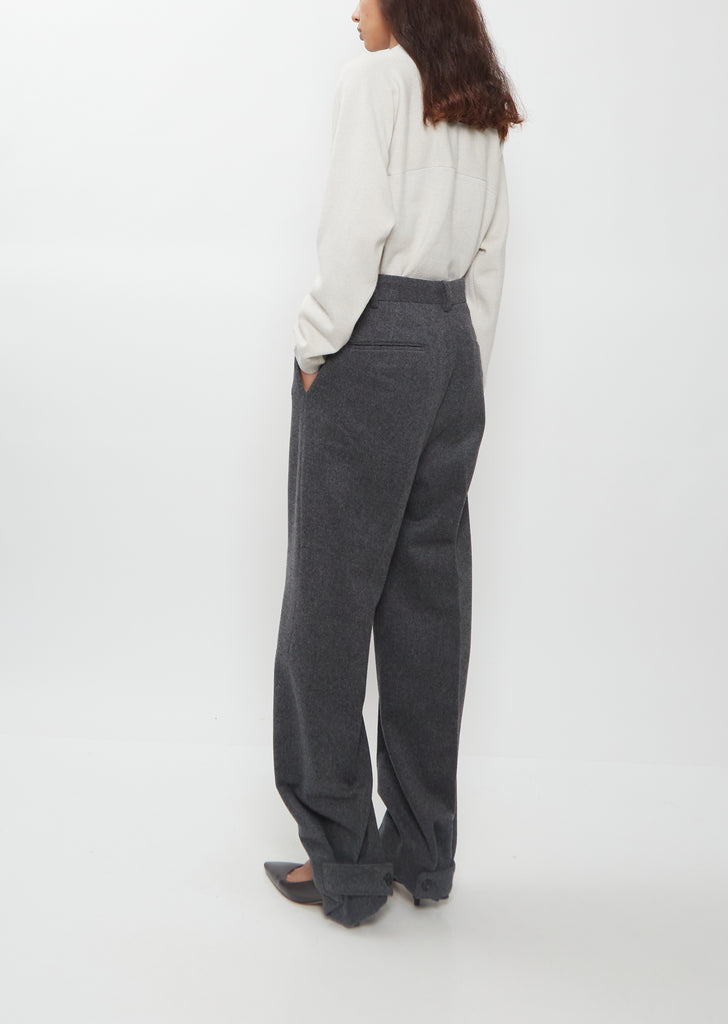 Wool Flannel Versatile Wide Pants