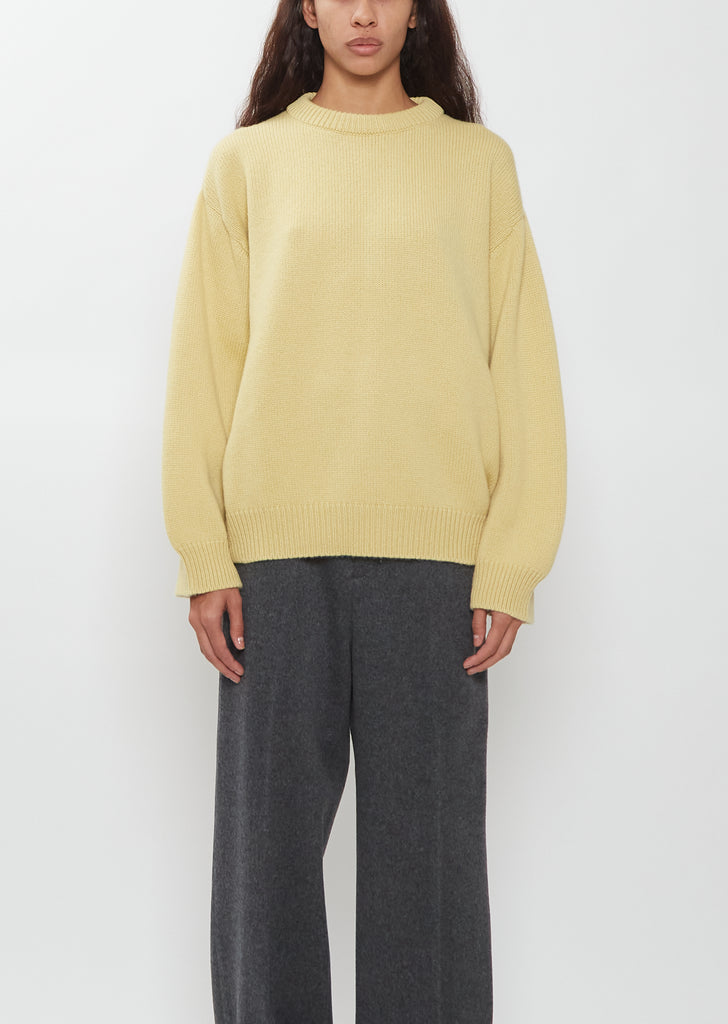 Rose Cashmere Sweater — Warm Yellow