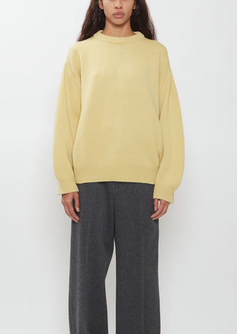 Rose Cashmere Sweater — Warm Yellow