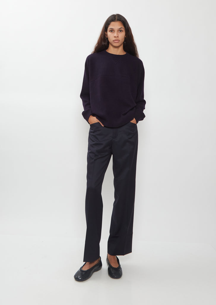 Feather Soft Cashmere Sweatshirt — Navy