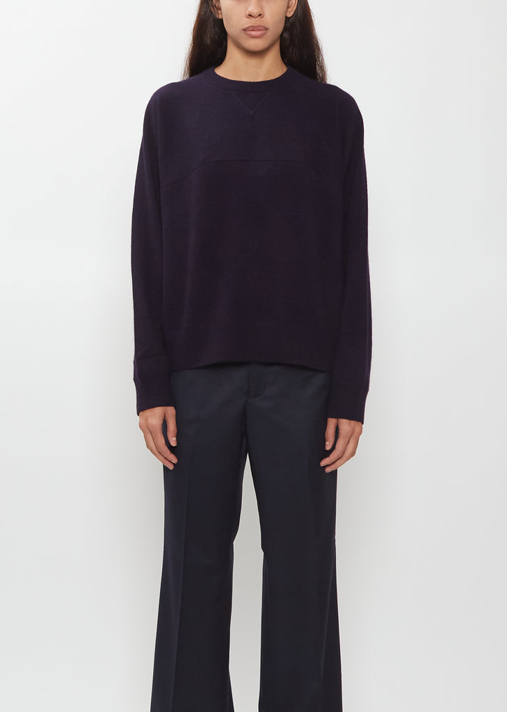 Feather Soft Cashmere Sweatshirt — Navy