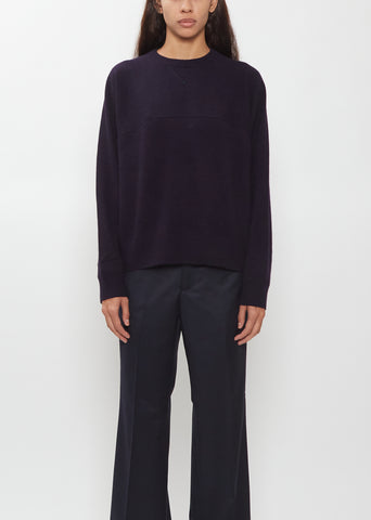 Feather Soft Cashmere Sweatshirt — Navy