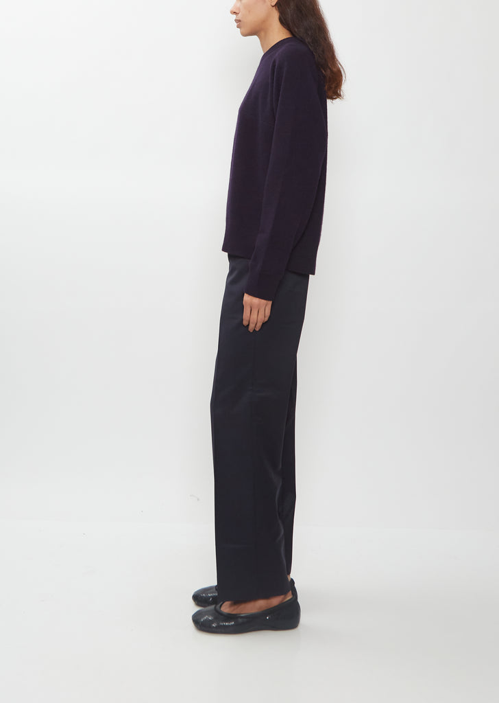 Feather Soft Cashmere Sweatshirt — Navy
