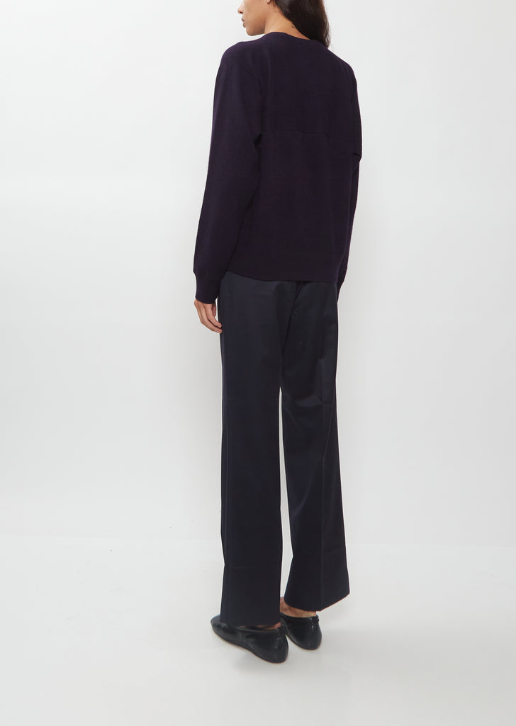 Feather Soft Cashmere Sweatshirt — Navy
