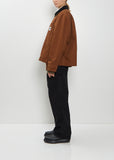 Washed Cotton Canvas Duck Jacket — Dark Beige