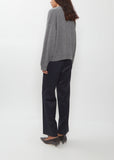 Tristan Crewneck Wool Yak Sweater — Anthracite