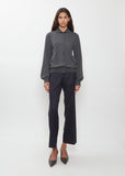 Merino Wool Bomber Cardigan