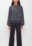 Merino Wool Bomber Cardigan
