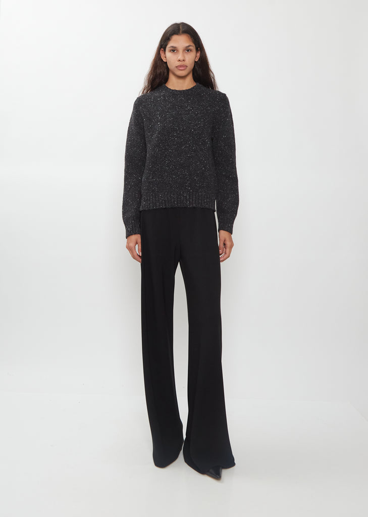 Helen Marled Cashmere Sweater — Anthracite