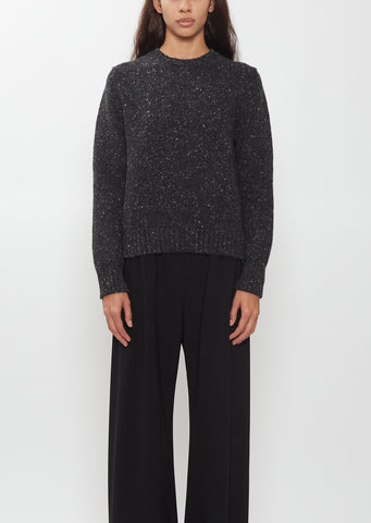 Helen Marled Cashmere Sweater — Anthracite