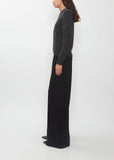 Helen Marled Cashmere Sweater — Anthracite
