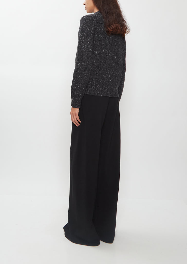 Helen Marled Cashmere Sweater — Anthracite