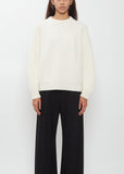 Marin Fisherman Cashmere Sweater — Chalk