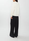 Marin Fisherman Cashmere Sweater — Chalk