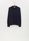 Muano Merino Wool Polo — Navy