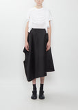 Satin Asymmetrical Cut-Out Skirt