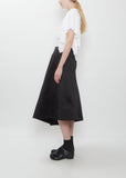 Satin Asymmetrical Cut-Out Skirt