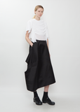 Satin Asymmetrical Cut-Out Skirt
