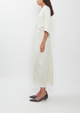 Curved Hem Dress — Bone