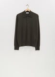 Muano Merino Wool Polo — Dark Khaki