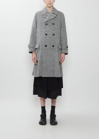 Wool Nylon Tweed Coat