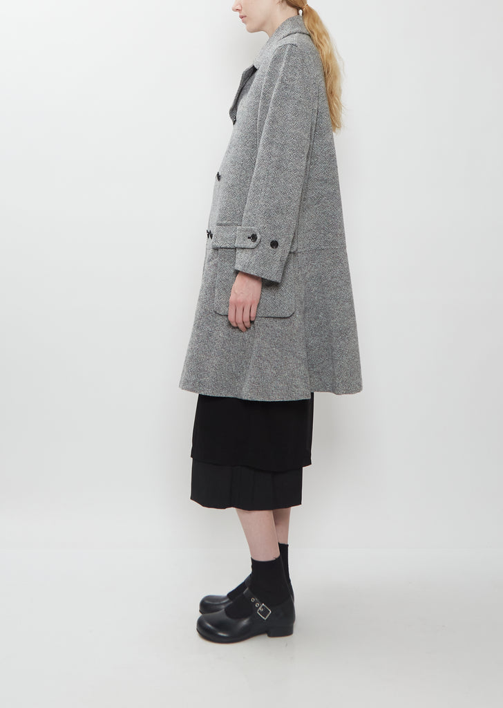 Wool Nylon Tweed Coat