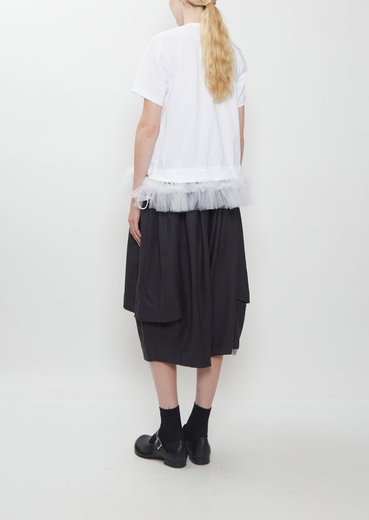 Cotton Tulle T-Shirt — White