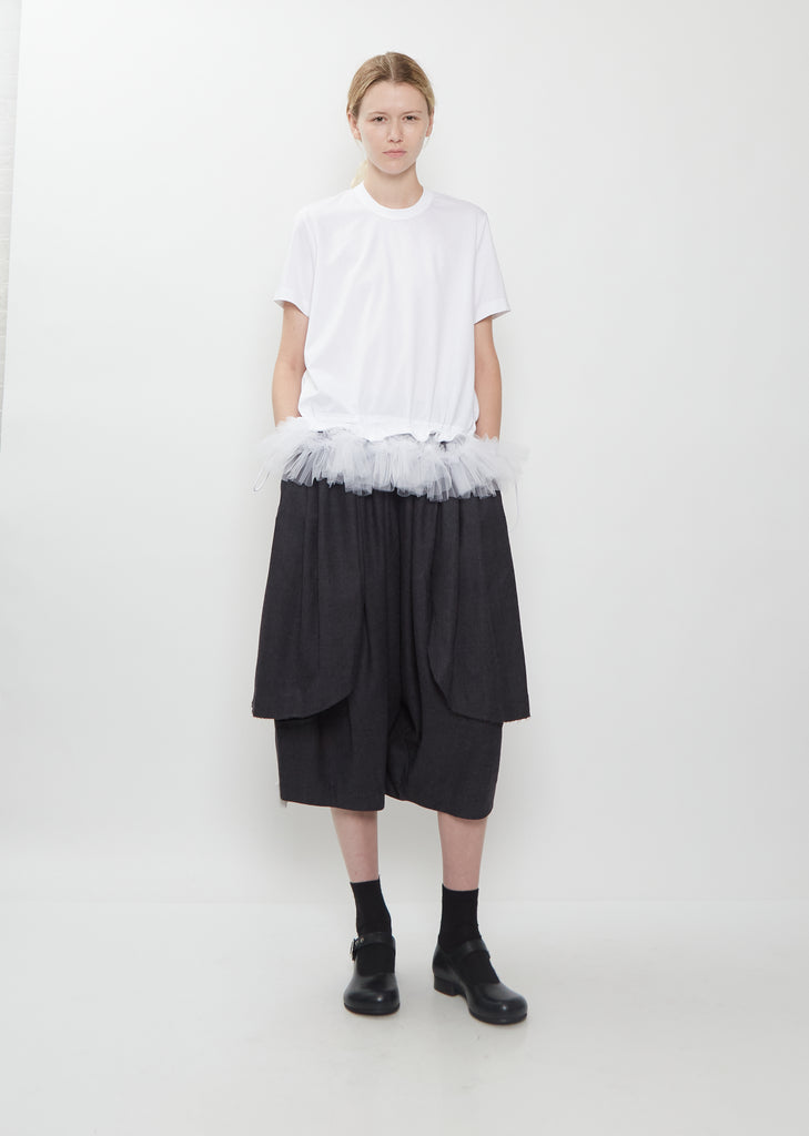 Cotton Tulle T-Shirt — White
