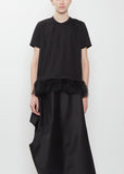 Cotton Tulle T-Shirt — Black