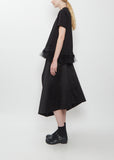 Cotton Tulle T-Shirt — Black