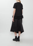 Cotton Tulle T-Shirt — Black