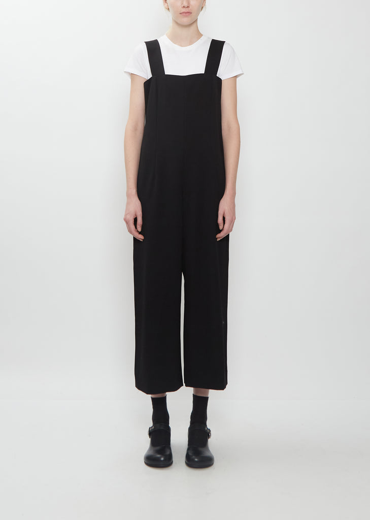 Wool Doeskin Pinafore Jumpsuit