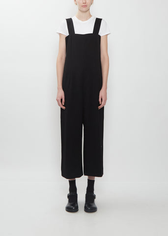 Wool Doeskin Pinafore Jumpsuit