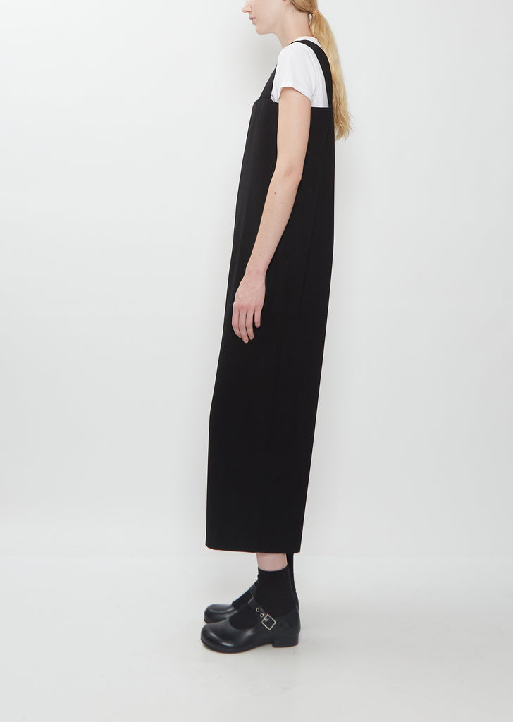 Wool Doeskin Pinafore Jumpsuit