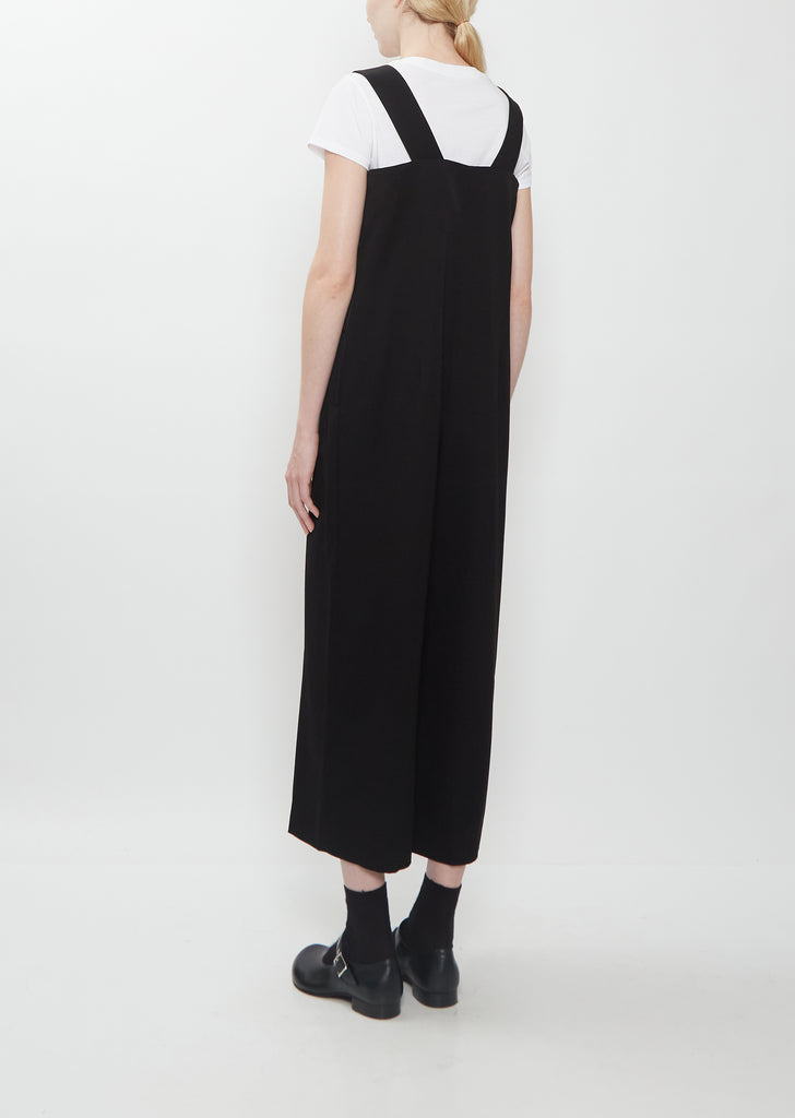 Wool Doeskin Pinafore Jumpsuit