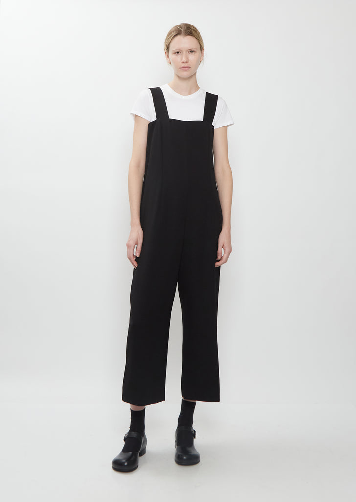 Wool Doeskin Pinafore Jumpsuit