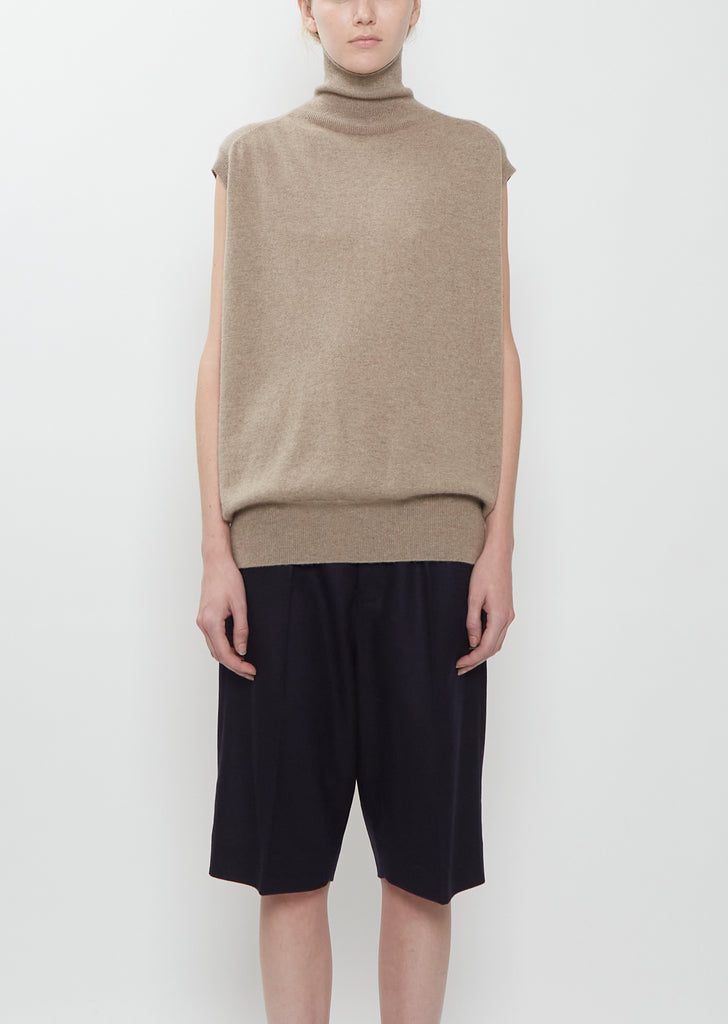 Maia Cashmere Sleeveless Sweater — Sahara Mélange