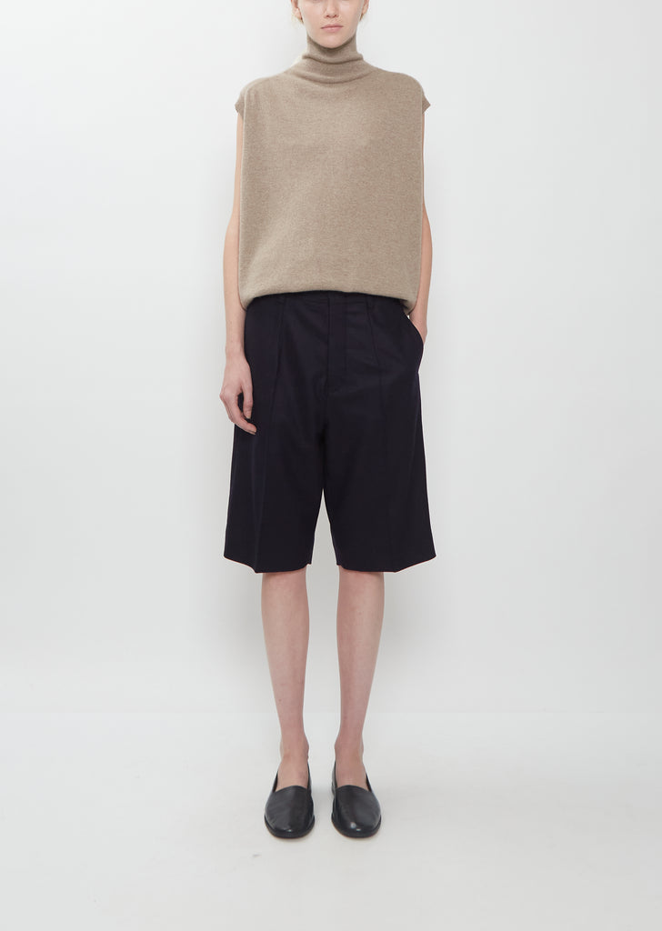 Pim Light Woolen Felt Shorts