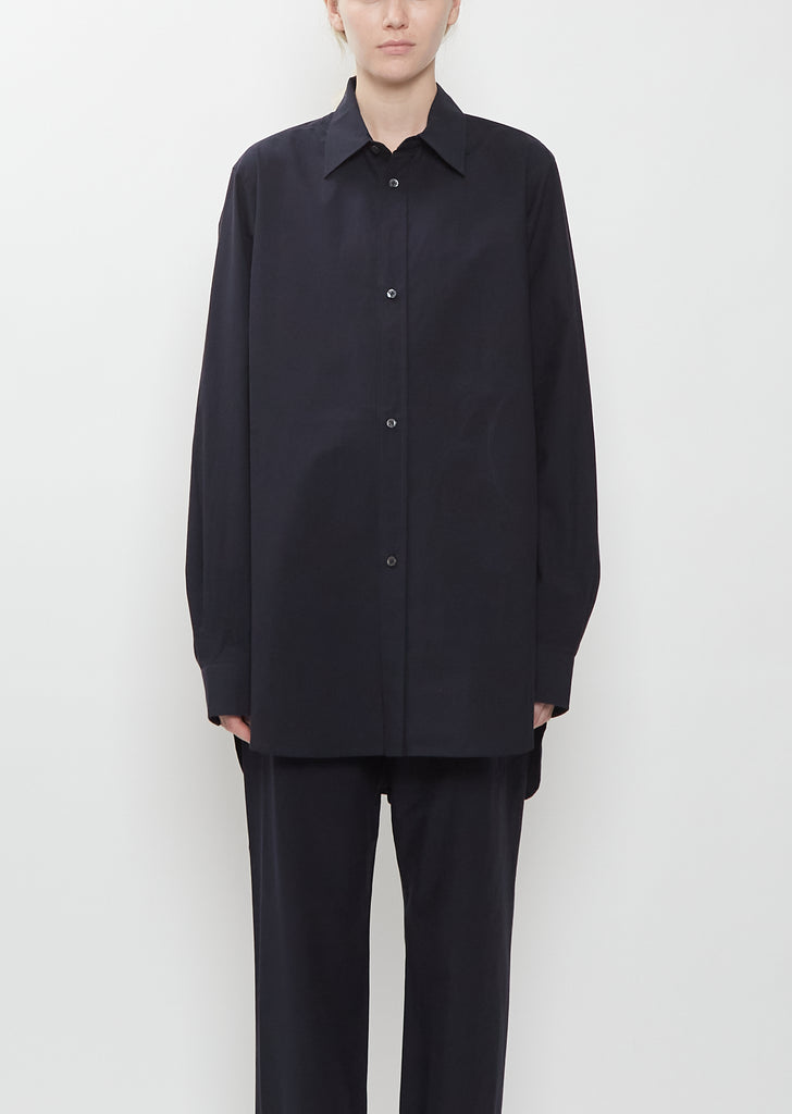 Breg Cotton Voile Shirt — Midnight