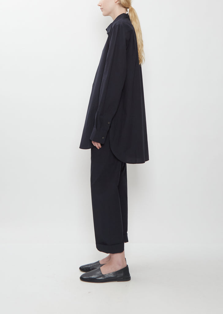 Breg Cotton Voile Shirt — Midnight