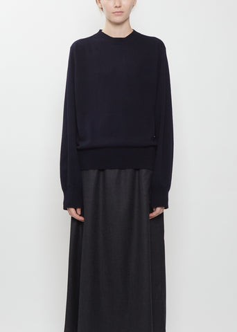 Minos Cashmere Crewneck Sweater — Midnight