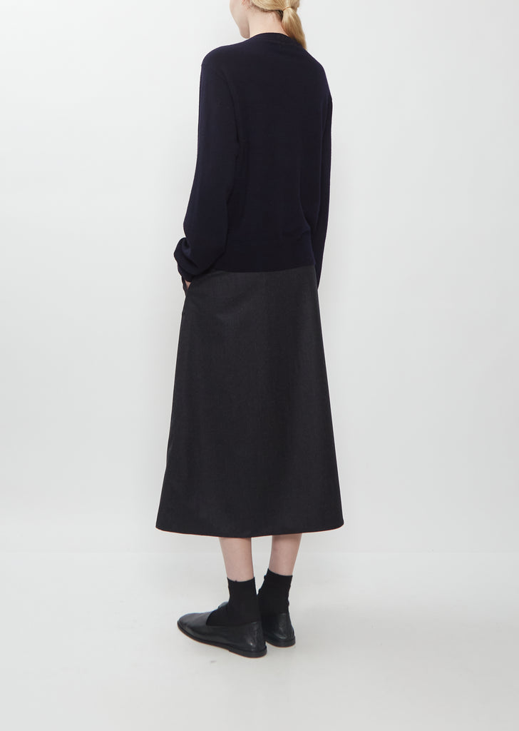 Minos Cashmere Crewneck Sweater — Midnight