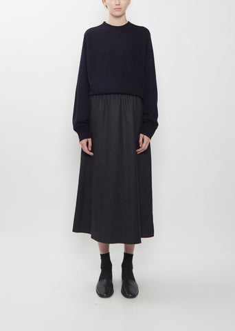 Synne Ultralight Wool Flannel Skirt