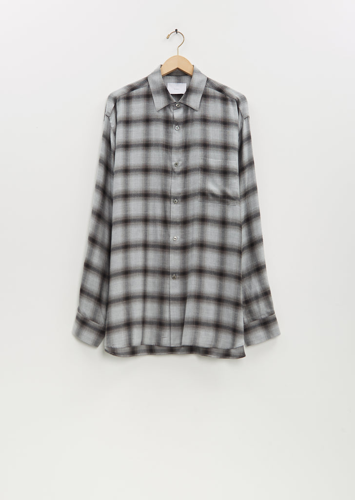 Rayon Lyocell Check Oversized Shirt